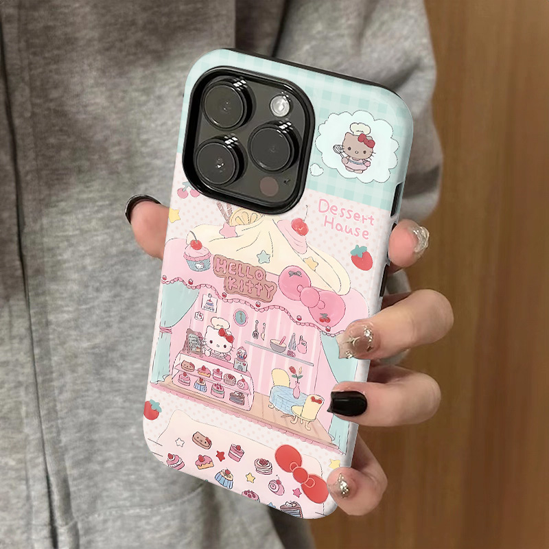 卡通可爱甜品店kitty猫手机壳