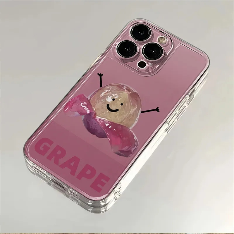 夏日简约水果葡萄适用苹果16手机壳iPhone16promax新款15可爱14软壳13外壳12壳11保护套15promax好看手机套