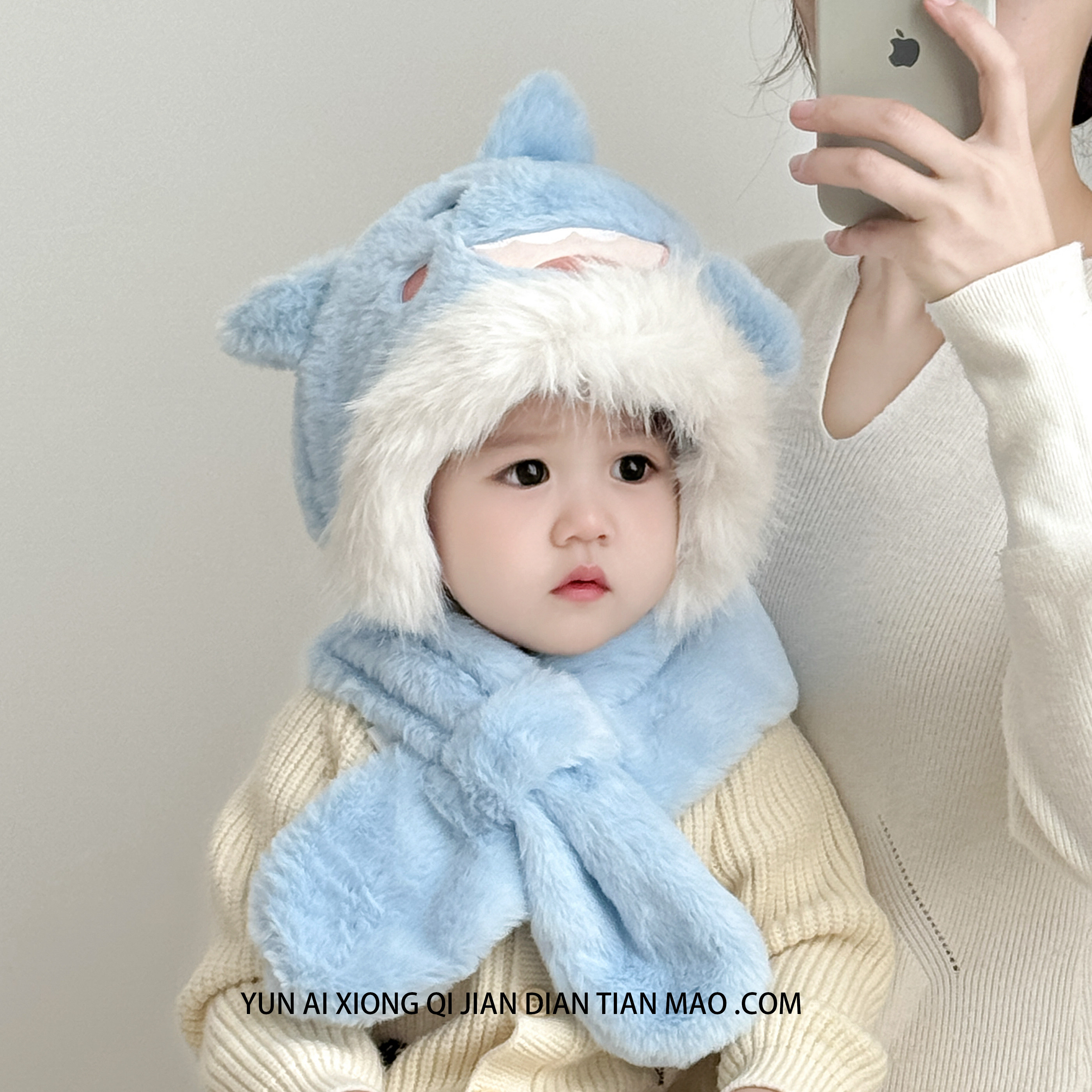 儿童帽子围巾一体男童女童保暖厚实舒适温暖冬季婴儿宝宝加厚围脖,童装/婴儿装/亲子装,帽子,淘宝优惠券,粉丝福利购,淘宝优惠卷