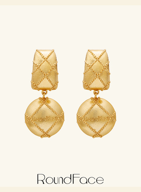 折扣款 钟楚曦同款RoundFace 月光系列 新款原创设计高级感耳环女