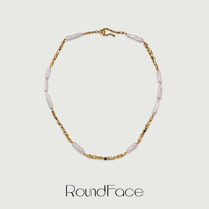 RoundFace珍珠金属女项链