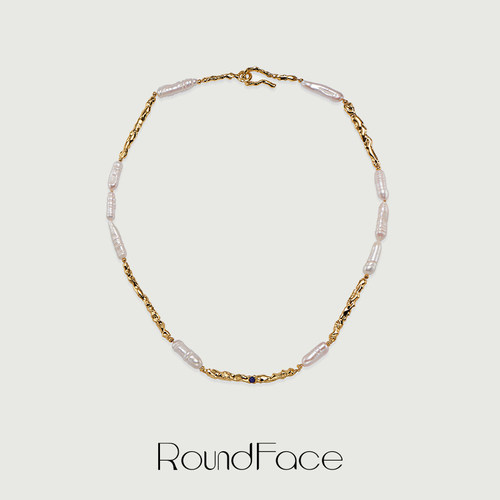 RoundFace珍珠金属女项链