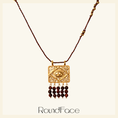 RoundFace护符系列多宝体项链编织款