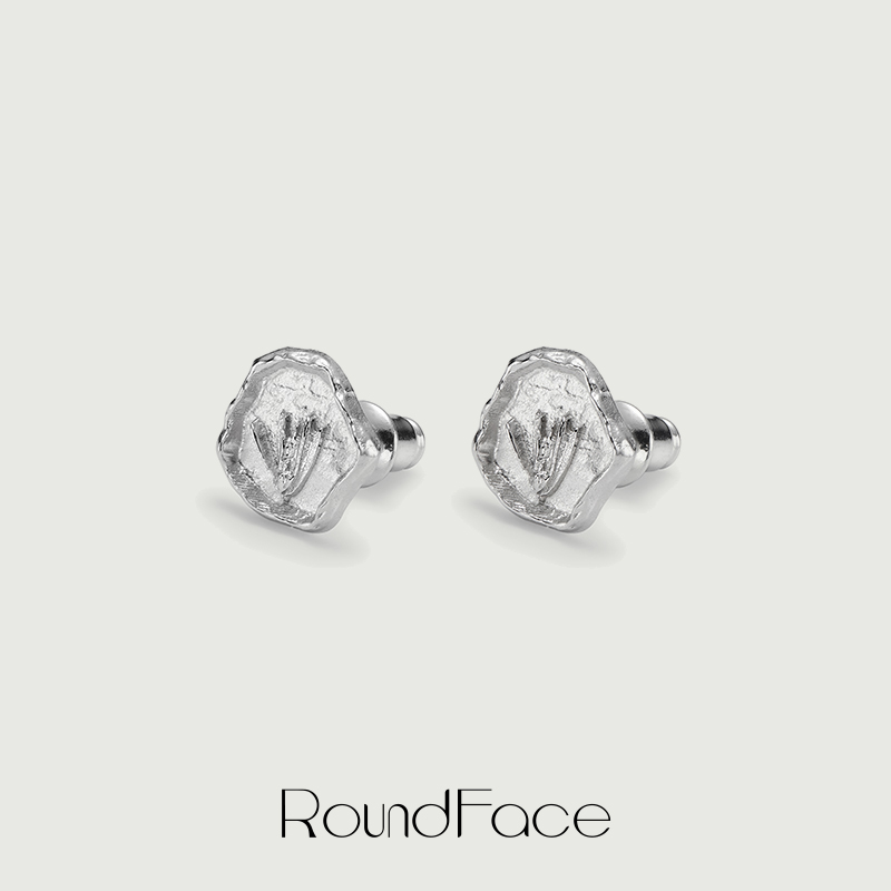 RoundFace24SS浮雕肌理感耳钉