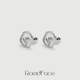 特卖品RoundFace 24SS 迷你复古浮雕肌理感耳钉银色送女友高级感