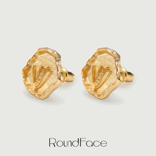 RoundFace24SS浮雕肌理感耳钉