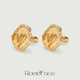 特卖品RoundFace 24SS 复古浮雕肌理感耳钉大号送女友高级感礼物