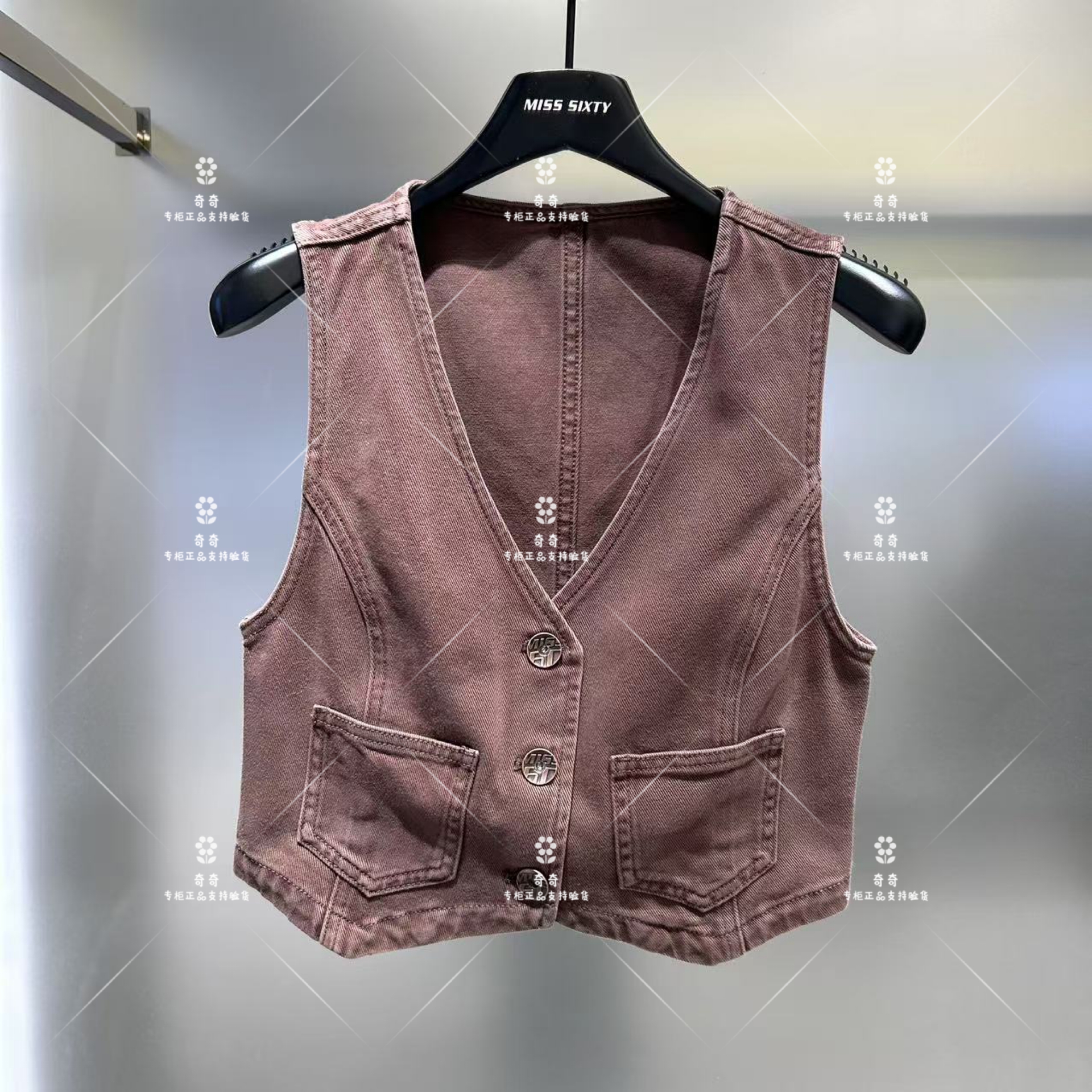 现货MISS SIXTY专柜正品2025秋季新款牛仔马甲6S3WJ45000-990