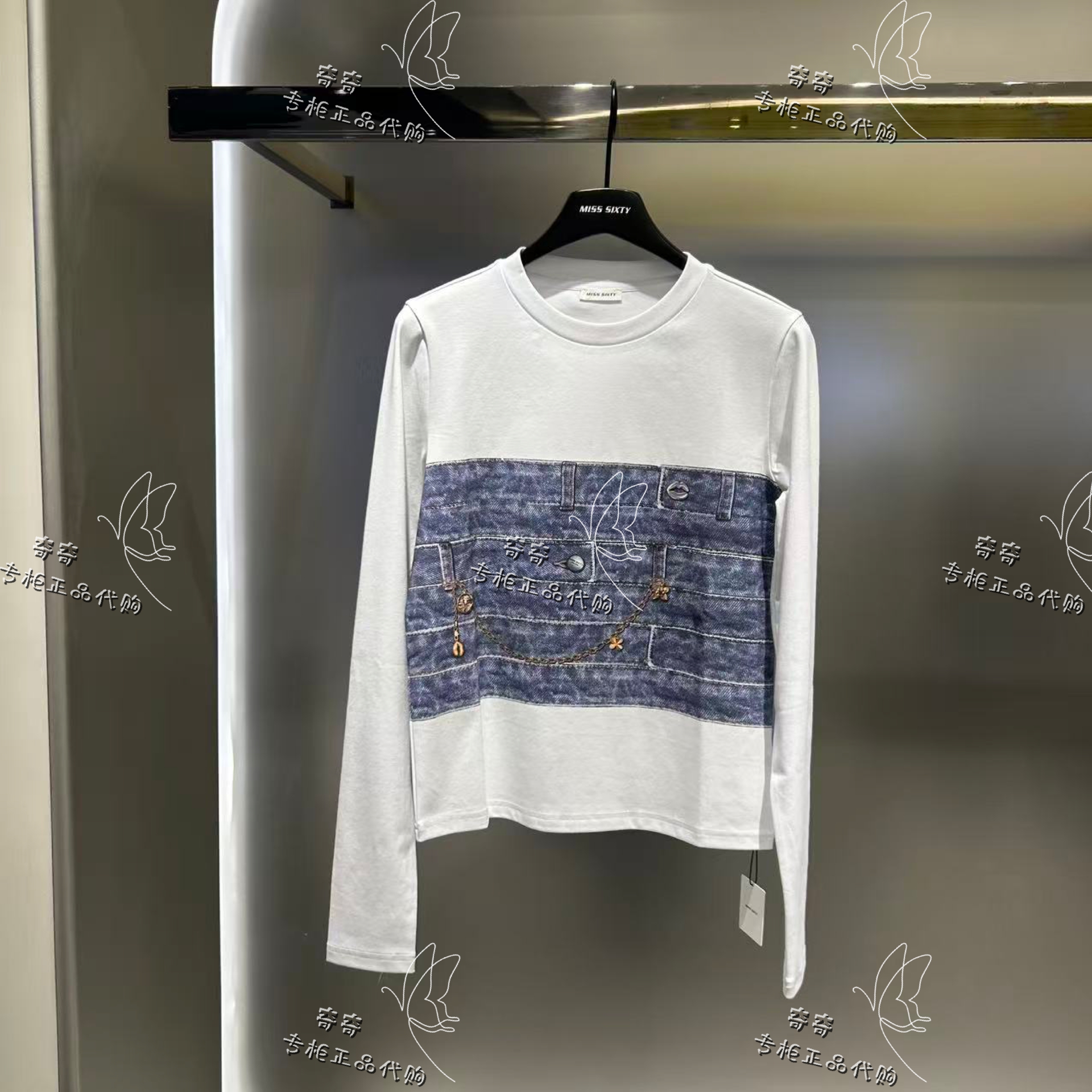 Miss sixty专柜正品10A 2025冬季新款套头长袖T恤6S4SJ11200原990