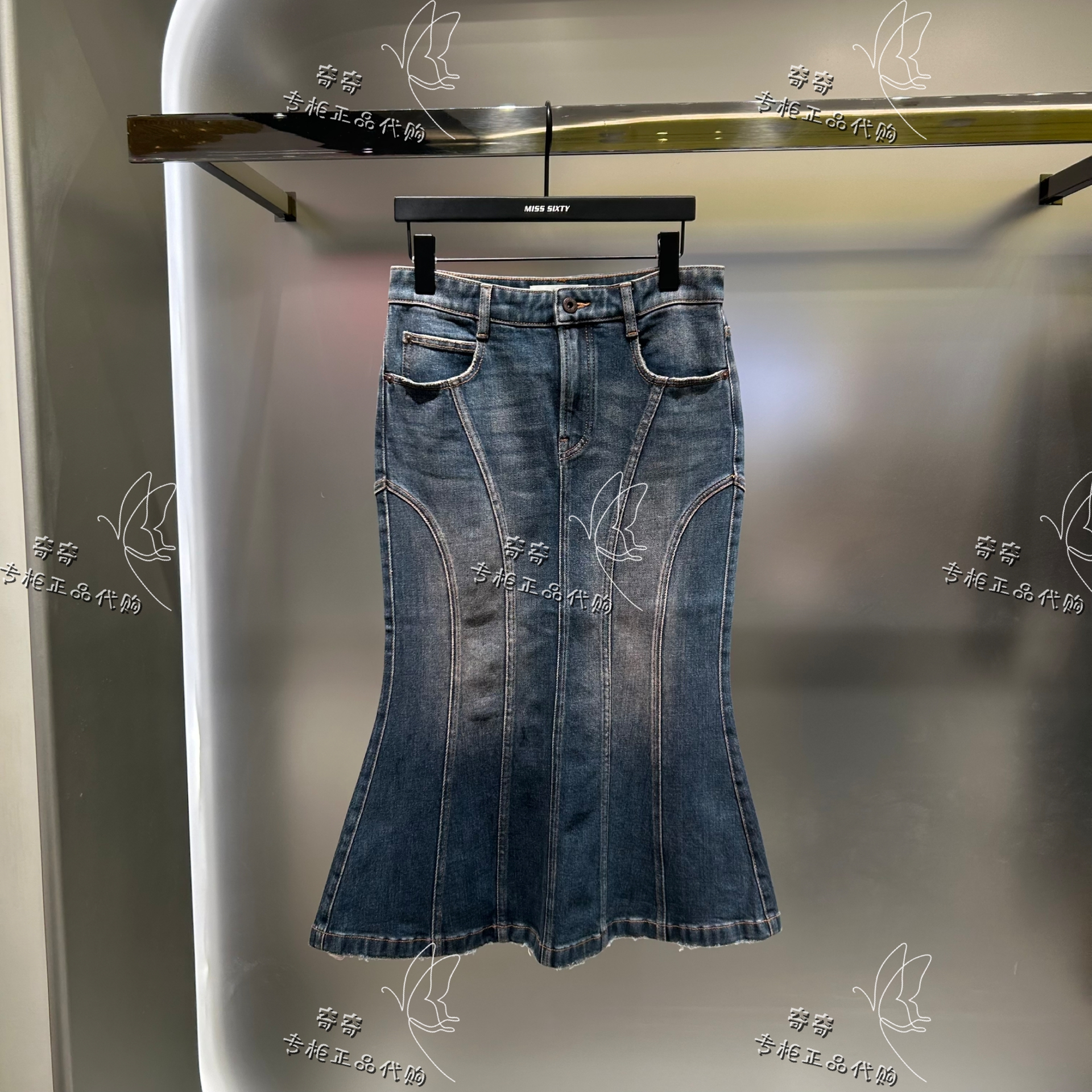 Miss sixty专柜正品10A 2025冬季新款牛仔半身裙6S4KJ15300原1690