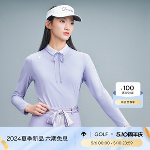 迪桑特高尔夫FIELD系列女士长袖 24夏季 POLO衫 DESCENTEGOLF 新品