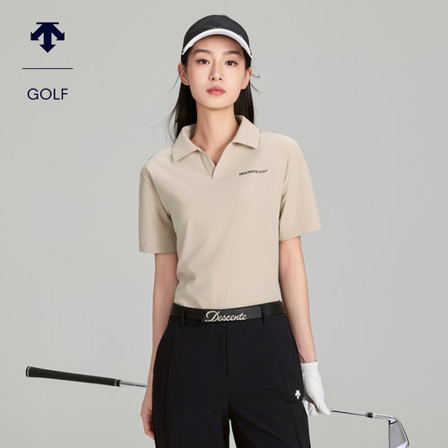 DESCENTEGOLF 迪桑特高尔夫女士S-CORE透气V领短袖POLO衫