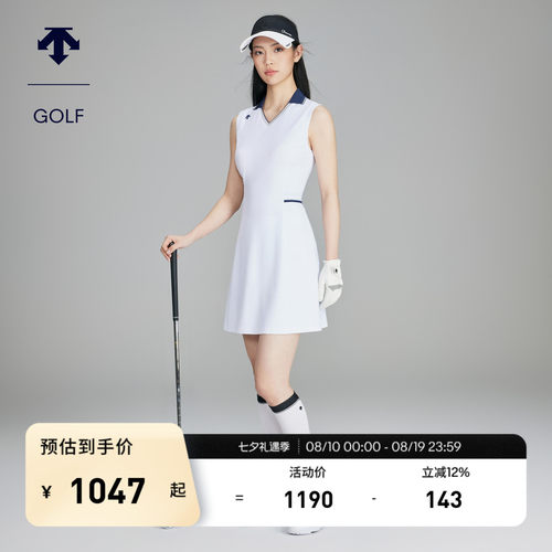 DESCENTEGOLF迪桑特高尔夫女 无袖收腰连衣裙 含安全裤