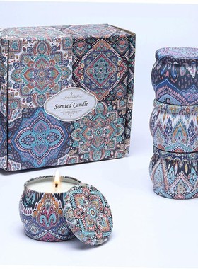 9-piece set Scented candles Soybean wax plant essential oil1