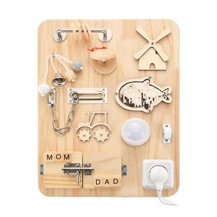 Montessori Busy Board for Toddlers Wooden Sensory Toys Toddl