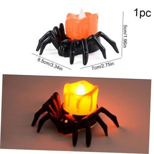 Halloween Decorations LED Candle Light Plastic Spider Pumpki