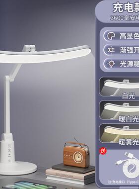 LED desk lamp study bedroom table lamp rechargeable 充电台灯