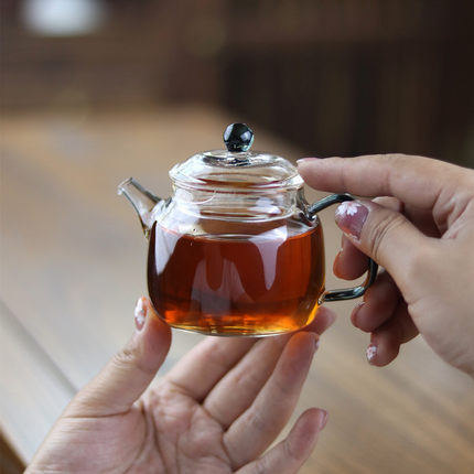 精致150ml德钟泡茶壶 高颜值耐高温玻璃小泡壶小容量一人饮花茶壶