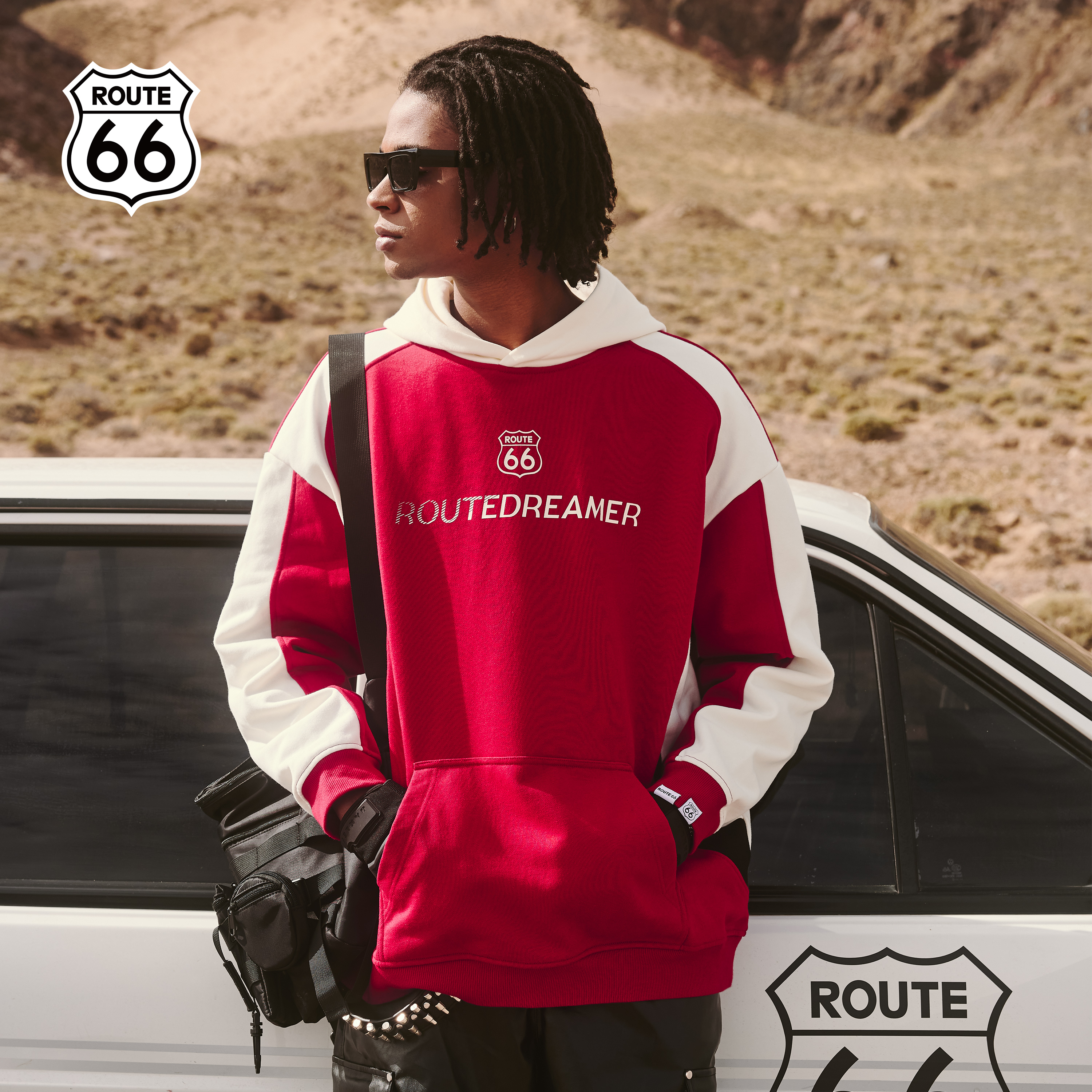 -route66秋季情侣连帽卫衣