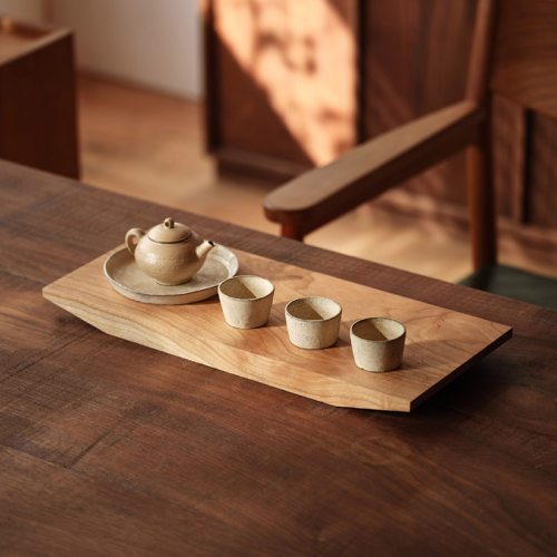 作光木墨茶盘实木樱桃木