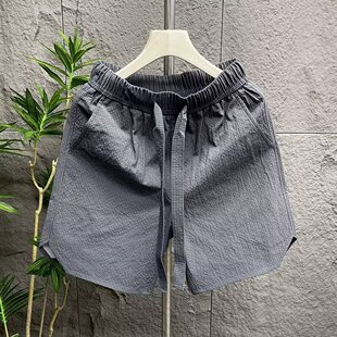 新款 五分裤 时尚 男潮流痞帅百搭透气沙滩薄款 简约纯色休闲短裤 夏季