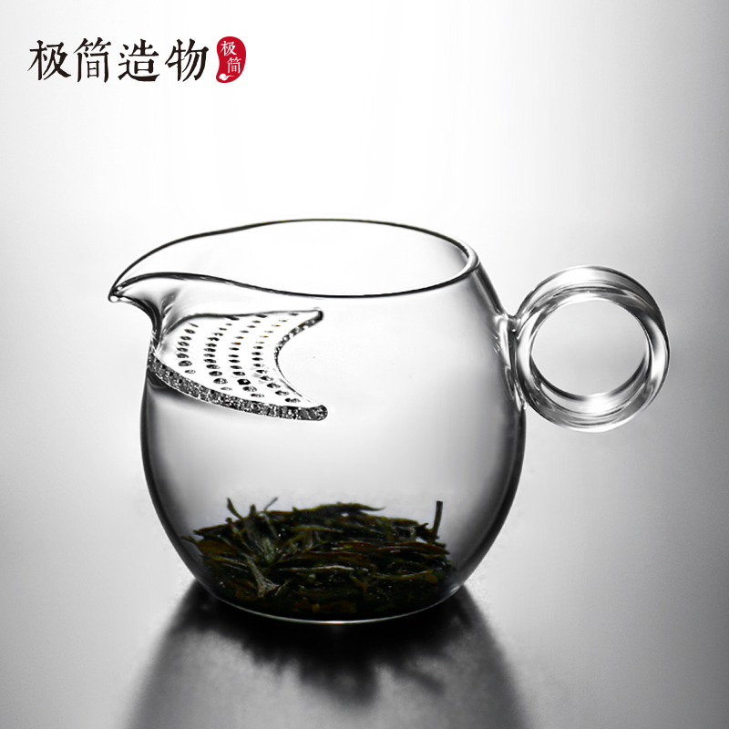 精致茶壶一人用月牙过滤玻璃泡茶