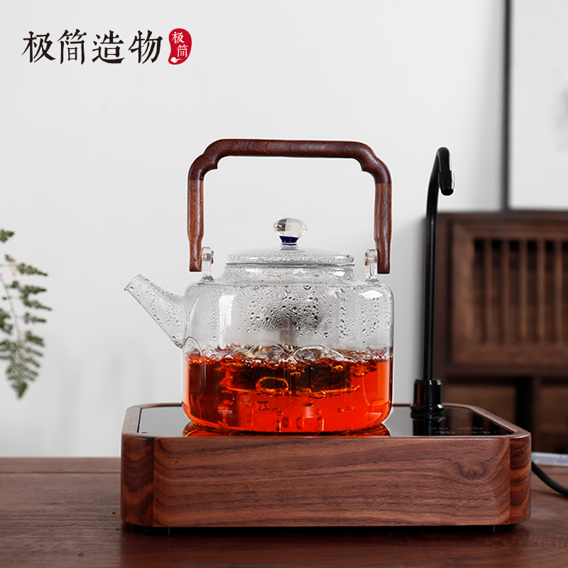 北美黑胡桃木抽水一体电陶炉煮茶