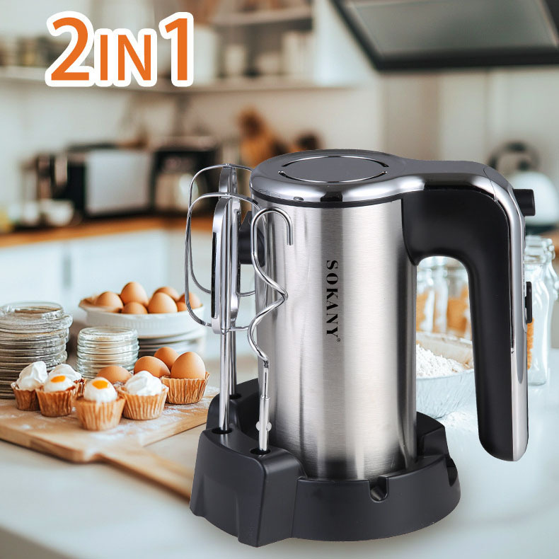 跨境110V美规打蛋器厨房家用电动搅拌器2in1打蛋混合料理机