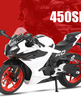 新款 春风450SR仿真合金摩托车模型1:12灯光音效儿童男孩玩具摆件