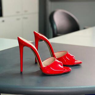 凉鞋 sandals 欧美圆头细跟凉靴 women heels 外贸女鞋 跨境时装