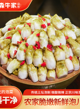 森牛家泡儿菜四川老坛子泡菜正宗农家土坛泡娃娃菜观音菜酸辣下饭