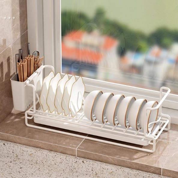 窗台窄款碗碟架厨房台面置物架橱柜内盘子收纳小型碗柜沥水碗盘架