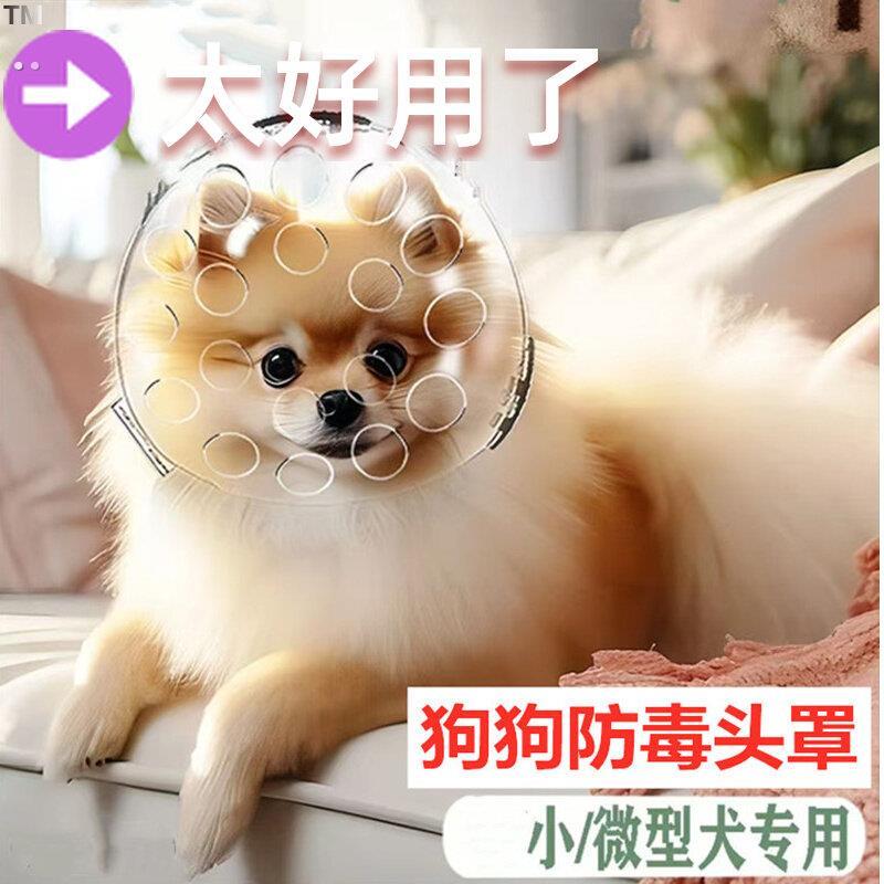 小狗防毒面罩狗狗太空头罩太空人头套防乱吃宠物嘴罩防舔咬防误食