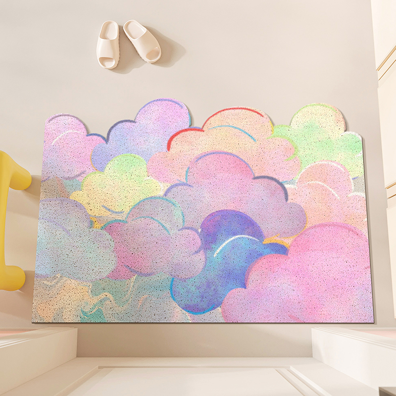 五彩祥云入户门地垫进门门口门垫防滑耐脏除尘地毯可裁剪家用脚垫