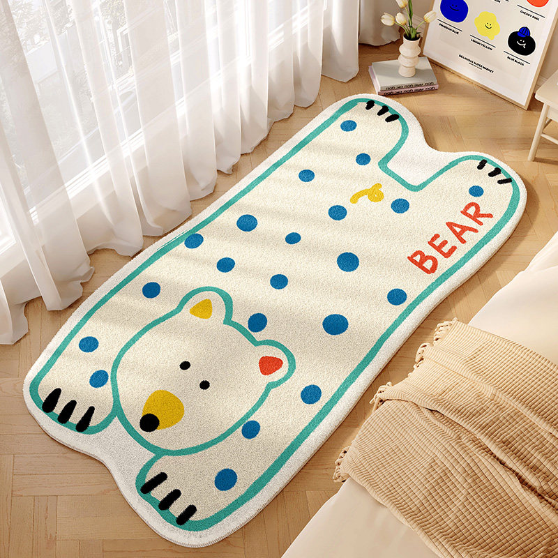 卡通仿羊绒卧室床边地毯高级感客厅长条地毯飘窗儿童房间毛绒地毯,居家布艺,地毯,淘宝优惠券,粉丝福利购,淘宝优惠卷