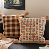 简约客厅沙发抱枕靠背垫家用卧室房间床头腰枕家居摆件抱枕套含芯