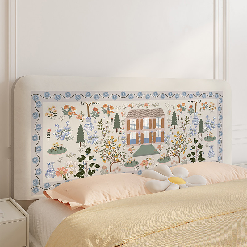 法式高级感床头套罩万能通用全包型遮尘罩床头靠垫罩套防尘保护套,居家布艺,床头罩,淘宝优惠券,粉丝福利购,淘宝优惠卷