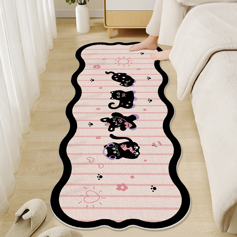 儿童房间床边地毯女孩卧室床头可爱毛绒脚垫家用床前加厚防滑地垫,居家布艺,地毯,淘宝优惠券,粉丝福利购,淘宝优惠卷