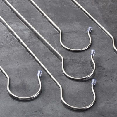 加长实心不锈钢S型挂钩厨房s形钩子服装店长S勾长条挂钩