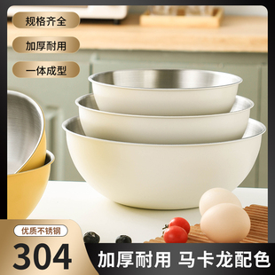 韩式不锈钢冷面碗家用水果沙拉盆拌饭碗打蛋揉面和面盆食品级圆形