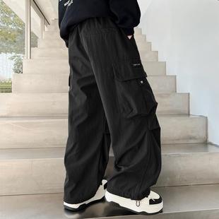 男童裤子夏薄款2025新款儿童工装裤中大童春装男孩潮帅气时髦炸街