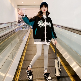 女童外套春装儿童网红洋气2023新款时髦春秋款风衣童装女大童衣服