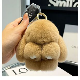 装死兔正版挂饰獭兔毛小兔子饰品背书包包毛绒挂件汽车钥匙扣