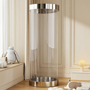 化妆品空瓶收纳桶大容量美容院专用圆筒透明圆柱桶瓶瓶罐罐展示架