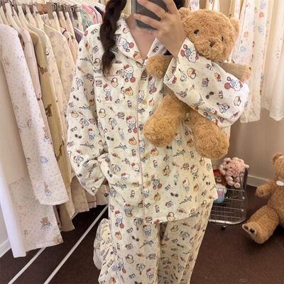 hellokitty睡衣女款新款春秋纯棉