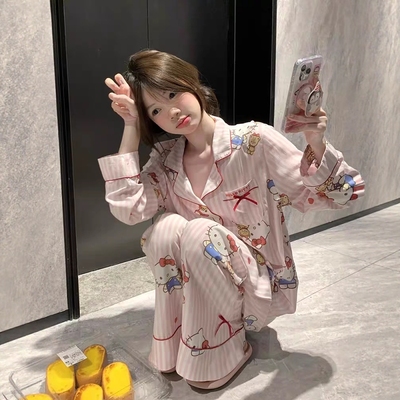 hellokitty睡衣女款云朵纯棉春秋