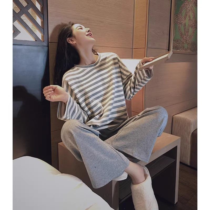 纯棉睡衣女2022新款韩版春秋季长袖长裤少女卡通可爱套装冬季薄款,女士内衣/男士内衣/家居服,睡衣/家居服套装,淘宝优惠券,粉丝福利购,淘宝优惠卷