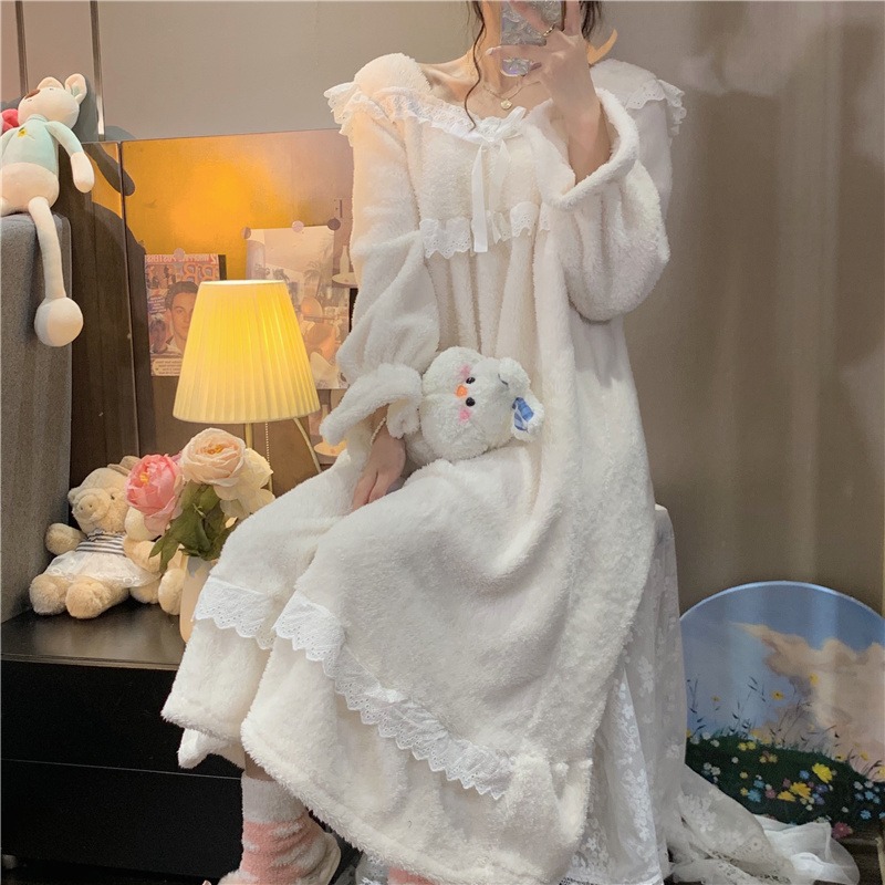 冬季女款长款睡裙家居服公主风秋冬加绒加厚睡袍冬款睡衣女珊瑚绒,女士内衣/男士内衣/家居服,睡衣/家居服套装,淘宝优惠券,粉丝福利购,淘宝优惠卷