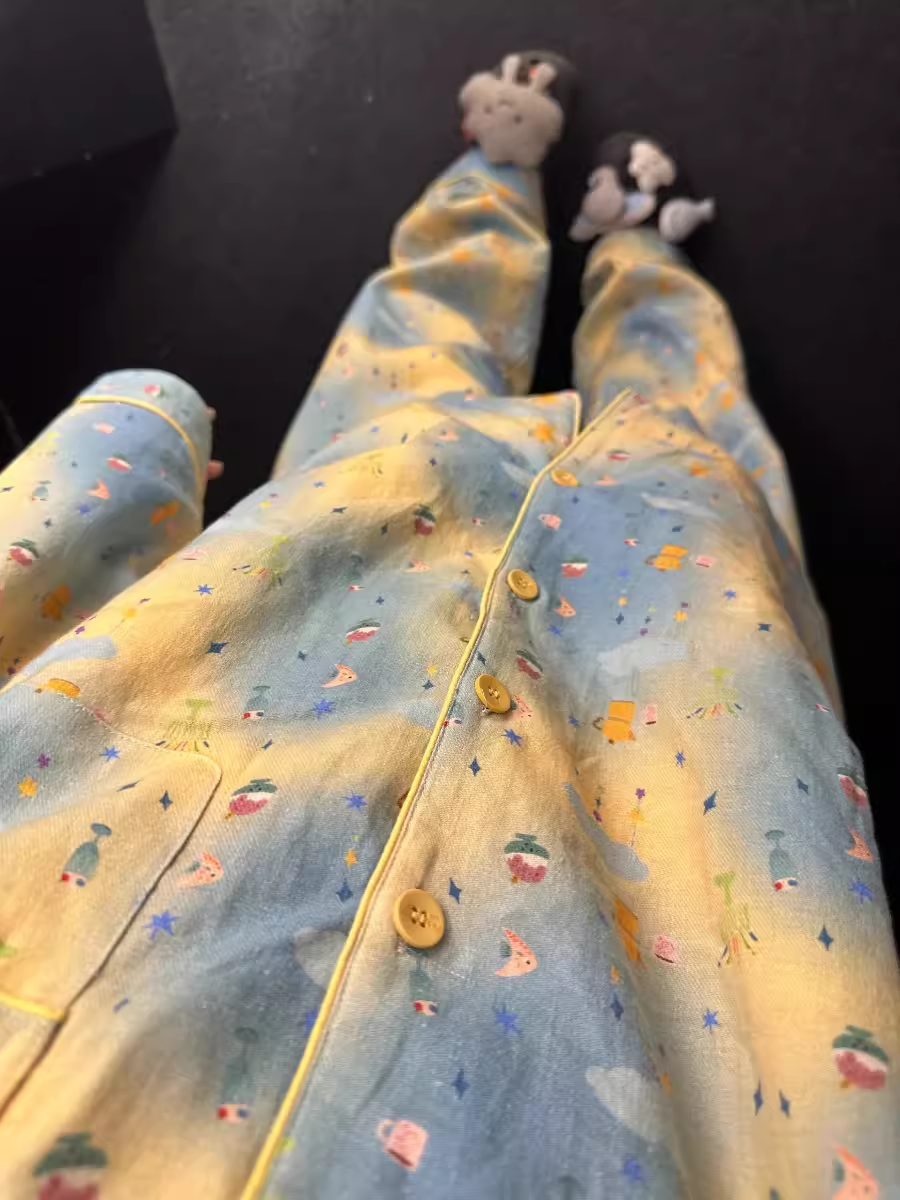 韩版卡通印花长袖睡衣女春秋款新款大码家居服开衫长裤套装可外穿,女士内衣/男士内衣/家居服,睡衣/家居服套装,淘宝优惠券,粉丝福利购,淘宝优惠卷