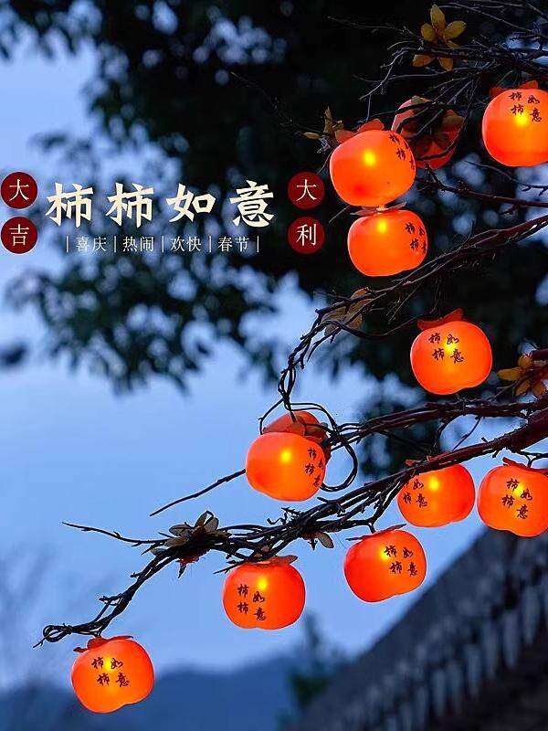 太阳能红灯笼2025新款过年春节庭院阳台装饰氛围灯景观挂树彩灯串